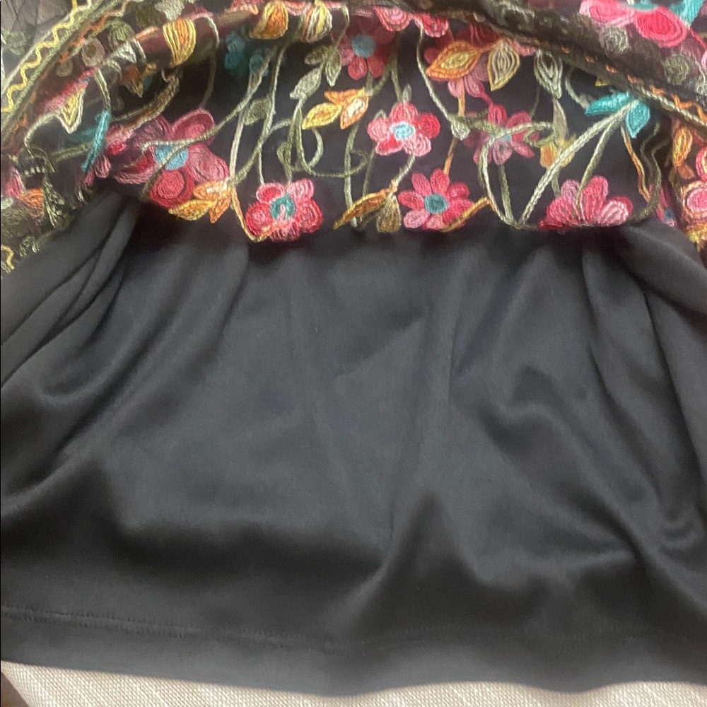 Vintage Emery Rose Top  Floral Embroidered Multi-color Blouse 3/4 Sleeves Small - Picture 9 of 14